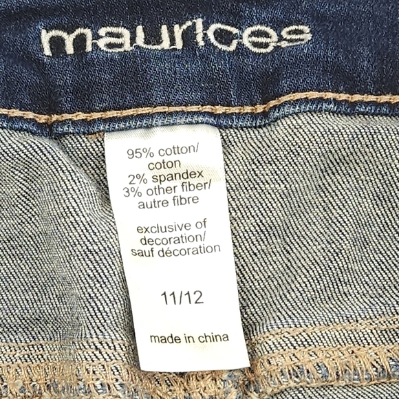 Maurices Blue Denim Jean Capris Size 11/12 - Picture 6 of 7